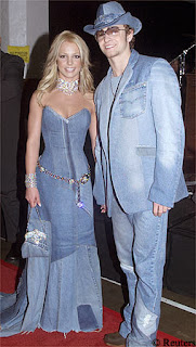 Justin Timberlake and Britney Spears in matching denim www.thebrighterwriter.blogspot.com