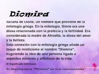 significado del nombre Diomira