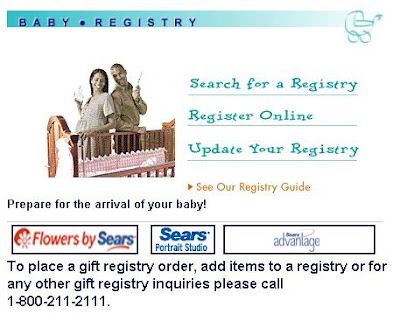  Baby Registry on Sears Gift Registry   Www Sears Ca Wedding   Baby Registry