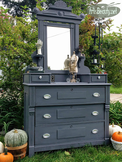 driftwood gray victorian gentlemans dresser makeover