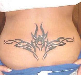 Lower Back Tribal Tattoo Design