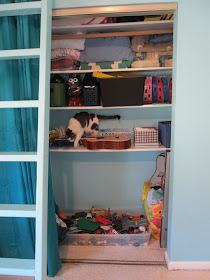 closet with shelves added 