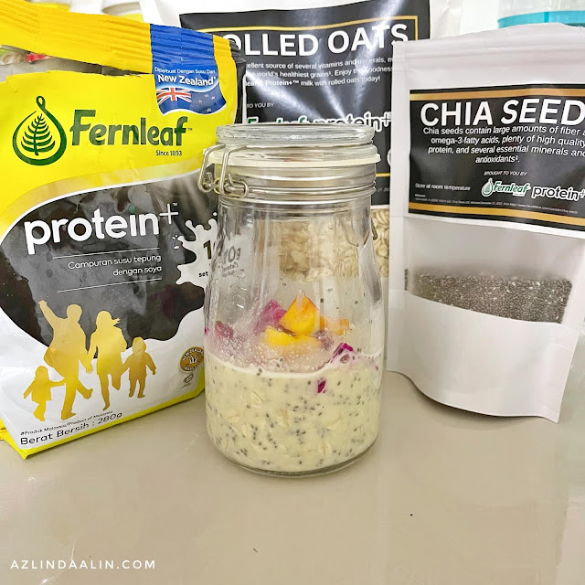 Menu Ramadhan Overnight Oats with Fernleaf Protien+