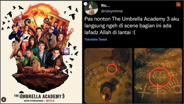 Viral Lafadz Allah Ditulis di Lantai dalam Serial The Umbrella Academy 3, Netizen Serukan Boikot Netflix!