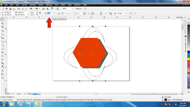 tutorial coreldraw , cara membuat logo telkomsel, telkomsel coreldraw