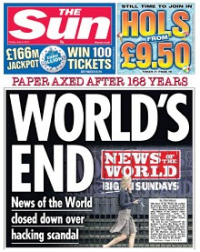 cierre news of the world, closed news of the world, rupert murdoch