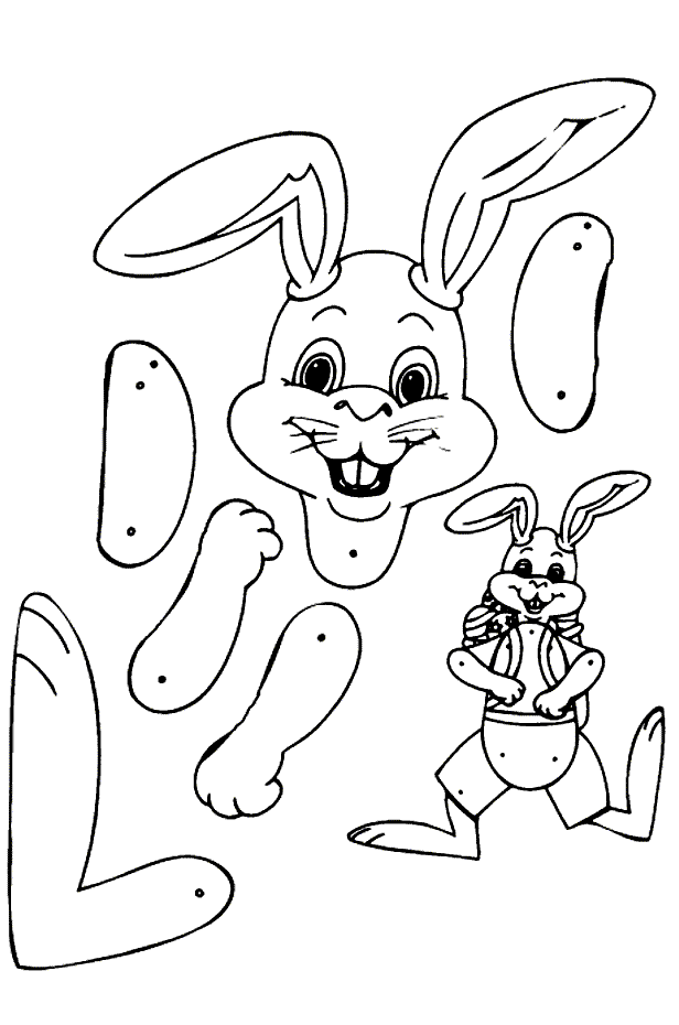Easter Bunny Coloring 4