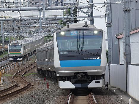 京浜東北線　各駅停車　上野行き　E233系(南行)(2018年 品川駅工事に伴う運行)