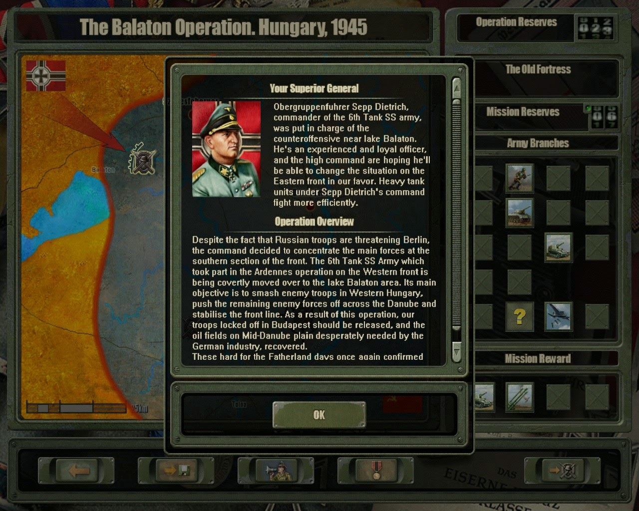 Blitzkrieg 2 Fall of the Reich German Campaign Balaton Screen