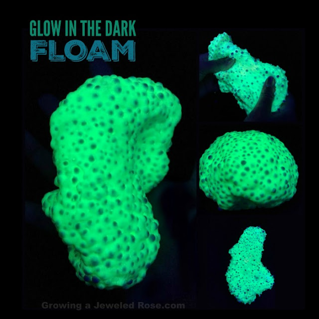 Make your own glow in the dark FLOAM.  Only a few ingredients needed!  This is SO COOL!