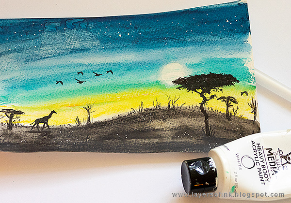 Layers of ink - African Night Watercolor Tutorial by Anna-Karin Evaldsson