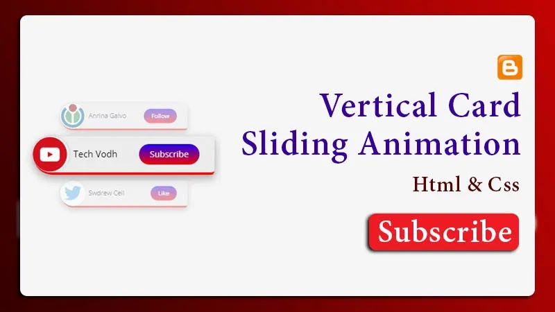 Vertical Card Sliding Animation using only HTML & CSS blogger - iong.in