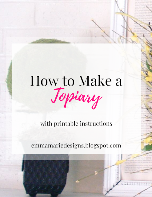 how to make a topiary with printable instructions