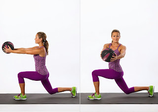 Reverse Lunge With Twist Abs Workout