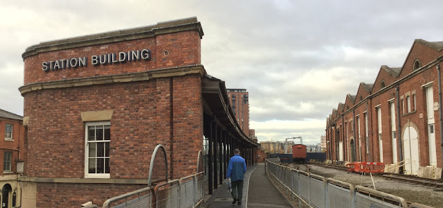 old train station historical Manchester, England