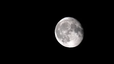 Black White Photo, Moon, Night, Space