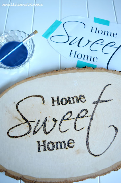 Home Sweet Home Wall Art DIY project - One Mile Home Style