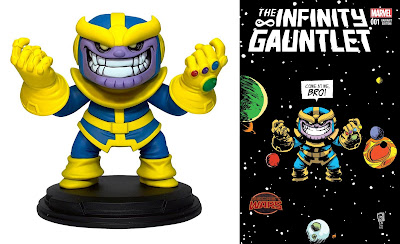 Thanos Infinity Gauntlet Animated Marvel Mini Statue by Skottie Young x Gentle Giant x Diamond Select Toys