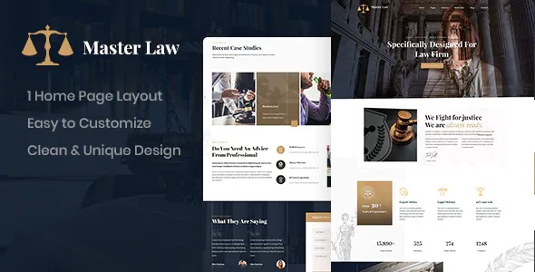 Best Attorney Onepage Website Template