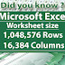 Did you Know about Excel Rows and Columns