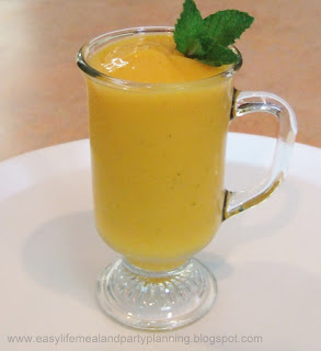 Mango Smoothie or Mango Cocktail by Easy Life Meal & Party Planning - a crisp and refreshing drink