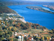 Aerial View of Golconda and the Ohio River