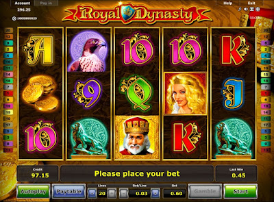  play royal dynasty video slot from Novomatic