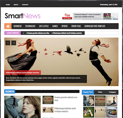 Smart News Responsive Blogger Template Blogger , Smart News Responsive Magazine News Blogger Templates