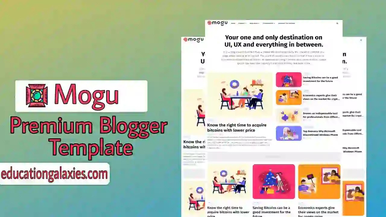 Mogu Premium Blogger Template Free Download Now Latest