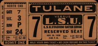 1938 LSU vs Tulane (front)
