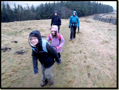 Rushing up the path from Standing Stone Car Park