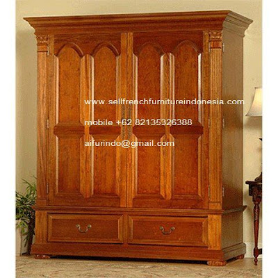 SELL FRENCH ARMOIRE MAHOGANY FURNITURE - FRENCH MAHOGANY FURNITURE INDONESIA