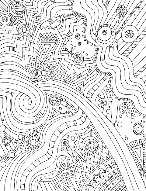 Abstract Coloring Page Fun Free