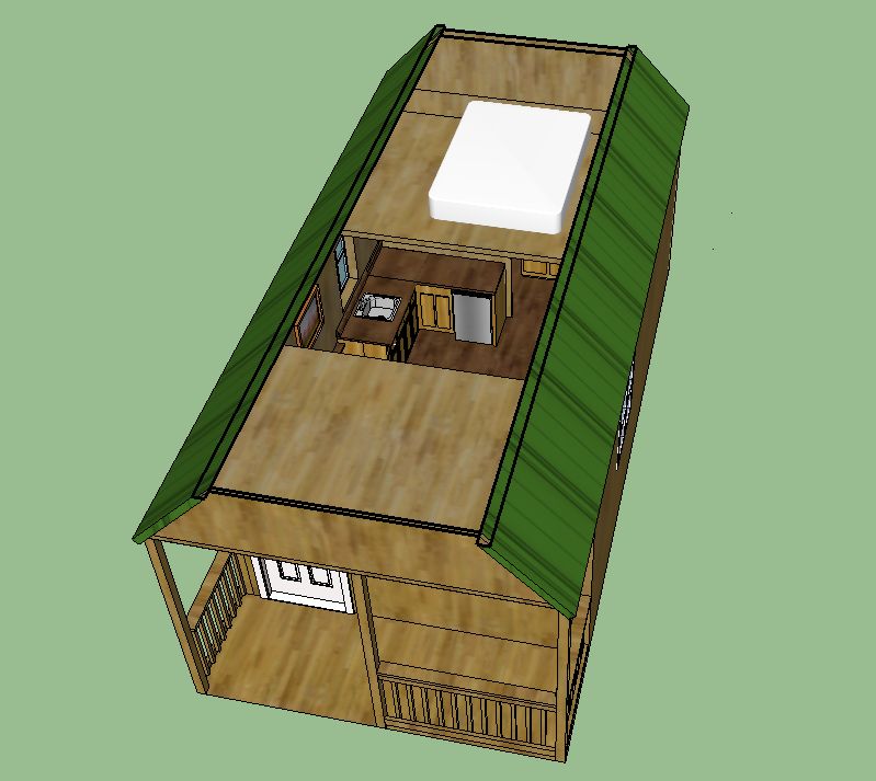 Sweatsville: 12' x 24' Lofted Barn Cabin in SketchUp