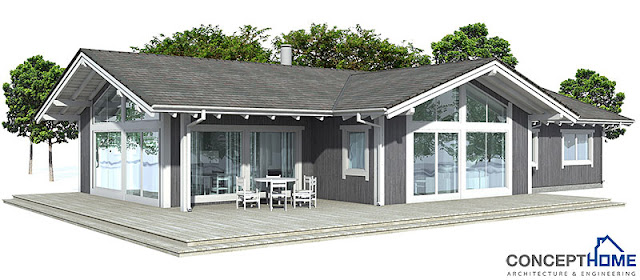 Contemporary House Plans: Affordable Small House Plan CH128