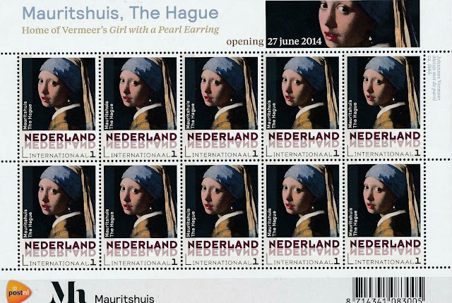 Netherlands 2014 Painting Vermeer Girl With a Pearl Earring Sheet