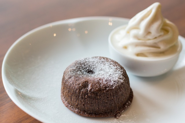 lava cake at The Grand Kitchen restaurant, Grand Hyatt Manila