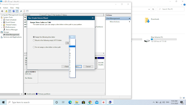 how to partition 1tb hard disk in windows 10