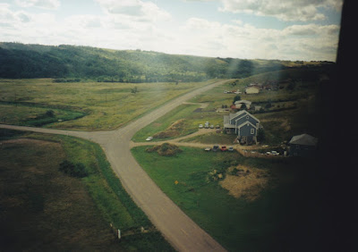 View from the Gassman Coulee Trestle near Minot, North Dakota, on July 31, 1999