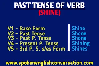 V1 V2 V3 V4 V5 FORM OF SHINE, Past Tense and Past Participle
