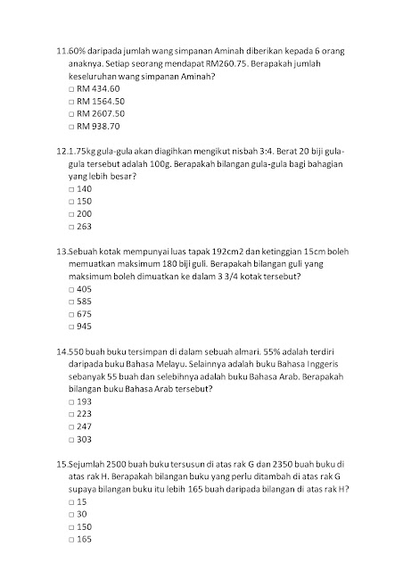 Contoh Soalan Peperiksaan SPA Pembantu Tadbir (Perkeranian/Operasi) N19 Sabah 2019