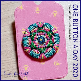 Day 272 : Mandala VI - One Button a Day 2020 by Gina Barrett