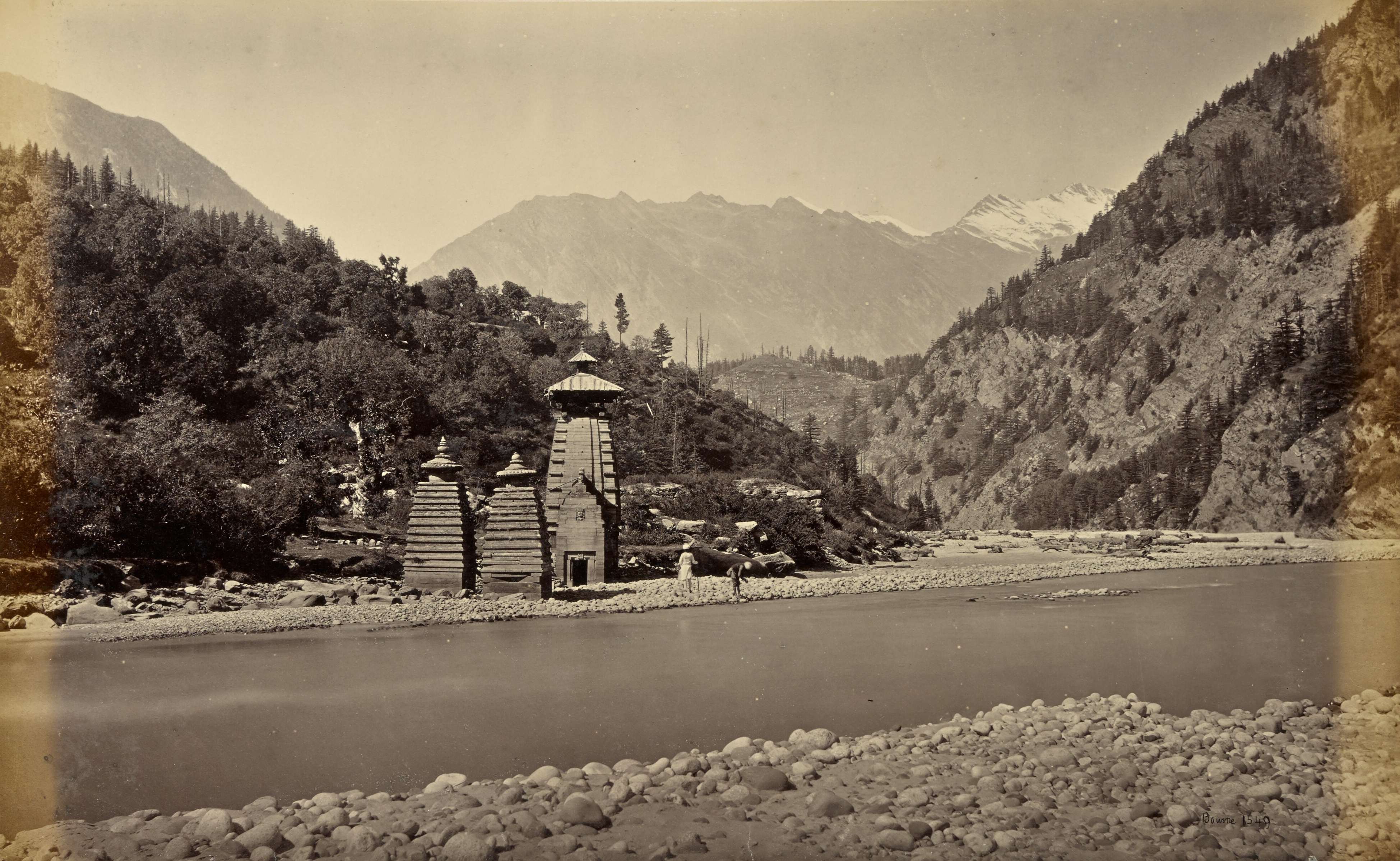 Kalp Kedar Hindu Temple, Dharali, Harsil, Uttarkashi, Uttarakhand, India | Rare & Old Vintage Photos (1865)