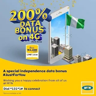 MTN's Special Independence Data  Bonus: Get double of your data subscription today