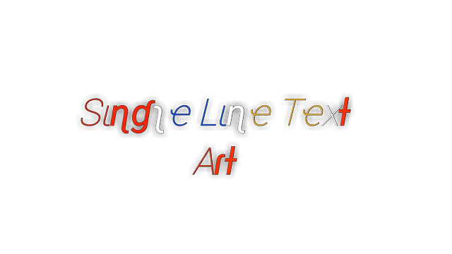 Single Line Text Art