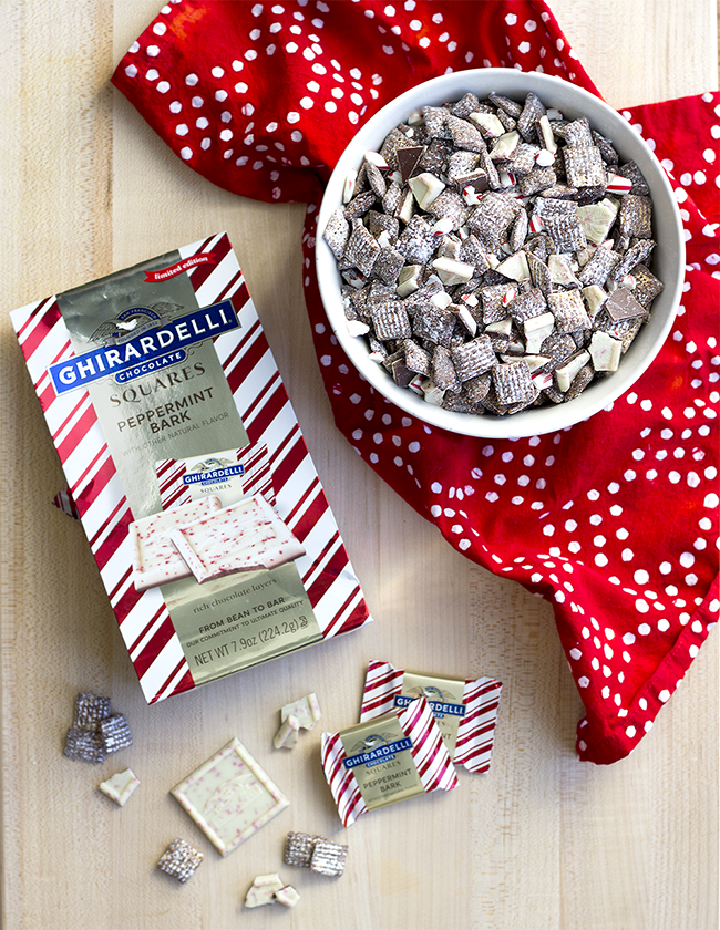 Peppermint Bark Reindeer Chow