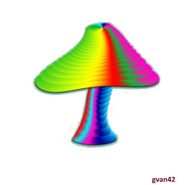 Trippy Mushroom Drawing by gvan42 - psychedelic Art - psilocybin - magic mushroom - hippy freakout - quest for knowledge - inner space journey - Original Image: Gregory Vanderlaan - copyright free art - Pirate at Will! - more images at gvan42.blogspot.com