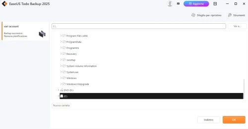 salvataggio su usb