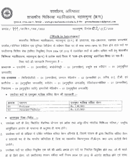 CG HEALTH MAHASAMUND RECRUITMENT 2022 | छत्तीसगढ़ स्वास्थ्य विभाग महासमुंद में भर्ती