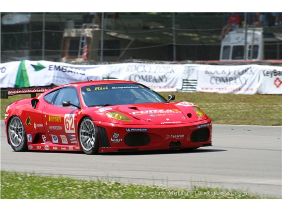 Red Ferrari 430 Race Cars at Mid Ohio